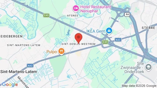 Apartments for rent i Gent Sint-Denijs-Westrem - kort over placeringen