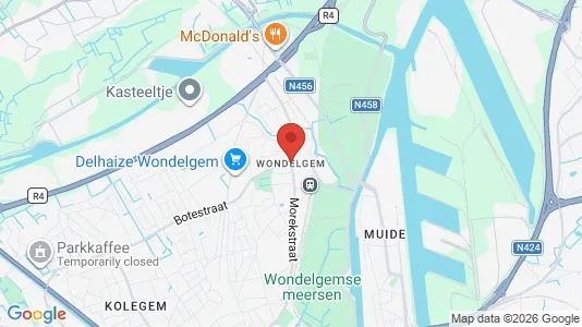 Houses for rent i Gent Wondelgem - kort over placeringen