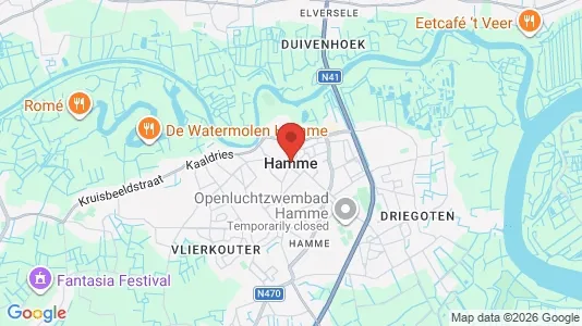 Apartments for rent i Hamme - kort over placeringen