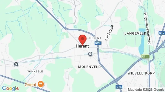 Apartments for rent i Herent - kort over placeringen
