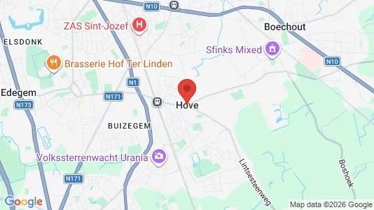 Houses for rent i Hove - kort over placeringen