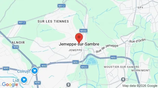 Houses for rent i Jemeppe-sur-Sambre - kort over placeringen