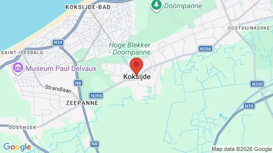 Apartments for rent i Koksijde - kort over placeringen
