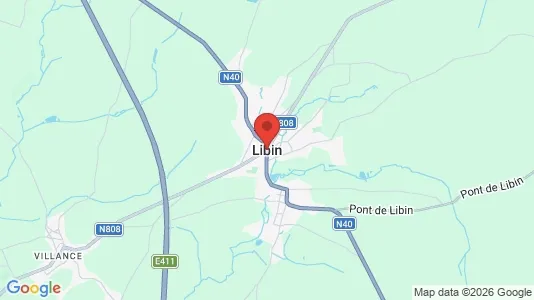 Apartments for rent i Libin - kort over placeringen