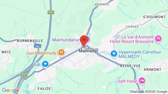 Apartments for rent i Malmedy - kort over placeringen