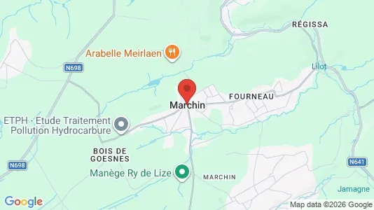 Houses for rent i Marchin - kort over placeringen