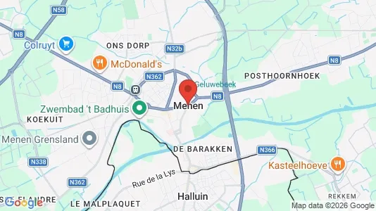 Apartments for rent i Menen - kort over placeringen