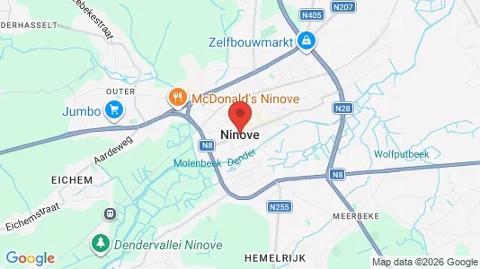 Houses for rent i Ninove - kort over placeringen