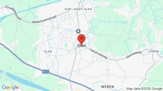 Houses for rent i Olen - kort over placeringen