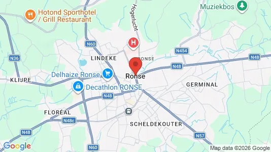 Apartments for rent i Ronse - kort over placeringen