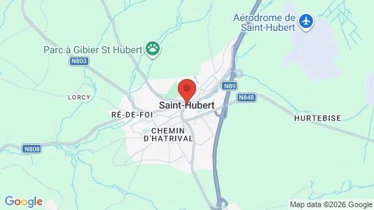 Apartments for rent i Saint-Hubert - kort over placeringen