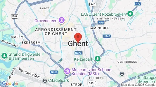 Apartments for rent i Stad Gent - kort over placeringen