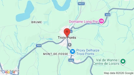 Houses for rent i Trois-Ponts - kort over placeringen