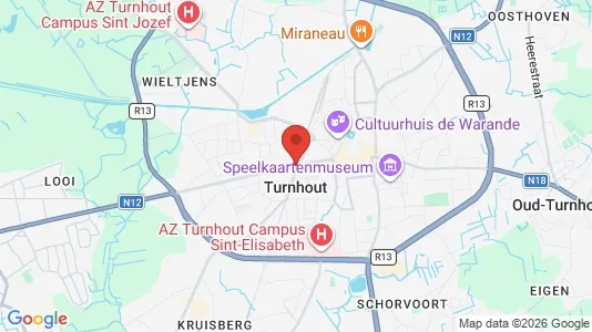 Apartments for rent i Turnhout - kort over placeringen