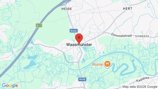 Apartments for rent i Waasmunster - kort over placeringen