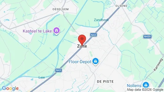 Apartments for rent i Zulte - kort over placeringen