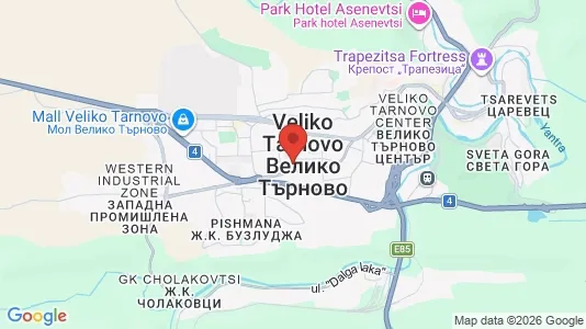 Apartments for rent i Veliko Tarnovo - kort over placeringen
