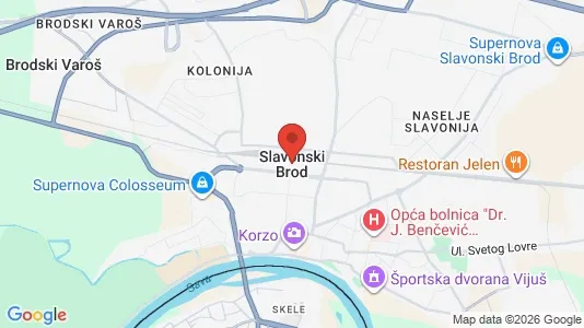 Apartments for rent i Slavonski Brod - kort over placeringen