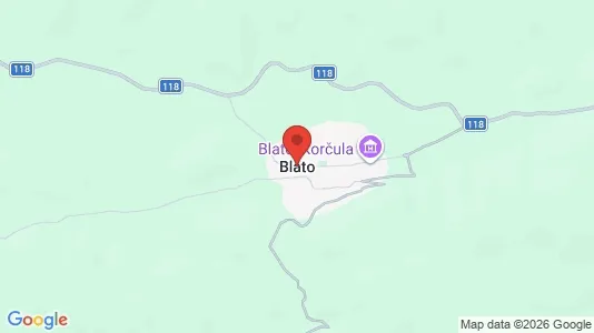Apartments for rent i Blato - kort over placeringen