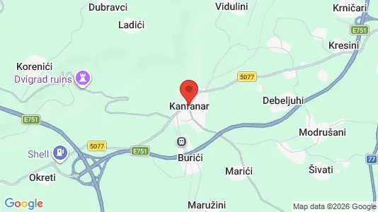 Houses for rent i Kanfanar - kort over placeringen