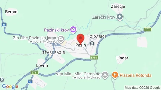 Houses for rent i Pazin - kort over placeringen
