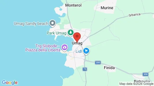 Apartments for rent i Umag - kort over placeringen