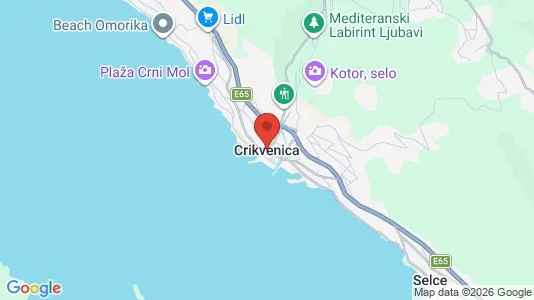Apartments for rent i Crikvenica - kort over placeringen