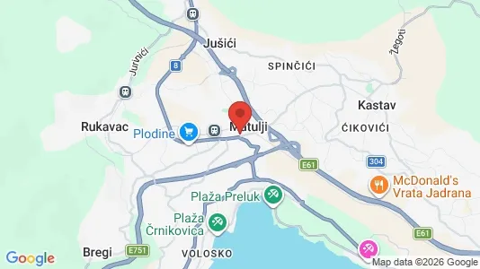 Apartments for rent i Matulji - kort over placeringen