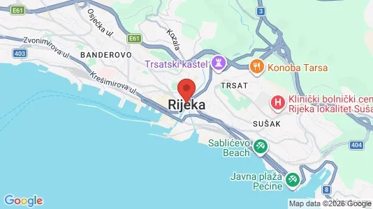 Apartments for rent i Rijeka - kort over placeringen