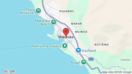 Houses for rent i Makarska - kort over placeringen