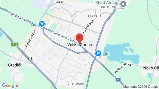 Apartments for rent i Velika Gorica - kort over placeringen