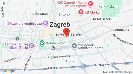 Apartments for rent i Zagreb Donji Grad - kort over placeringen
