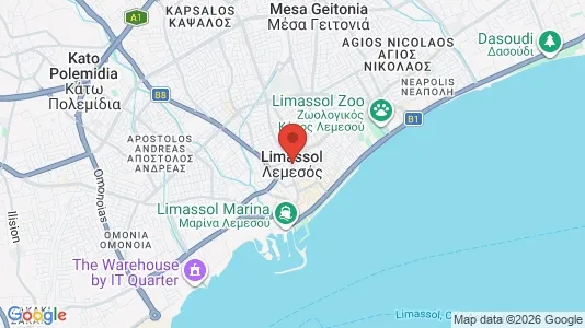 Apartments for rent i Limassol - kort over placeringen