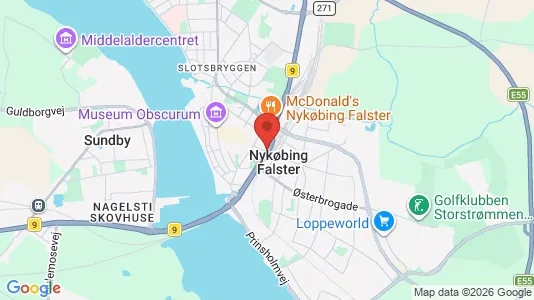 Apartments for rent i Nykøbing Falster - kort over placeringen