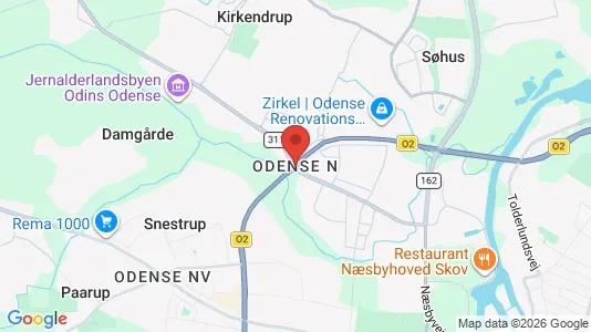 Apartments for rent i Odense N - kort over placeringen