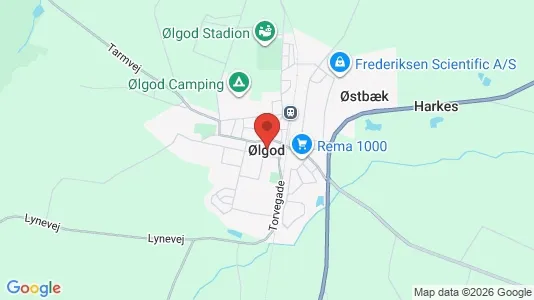 Apartments for rent i Ølgod - kort over placeringen
