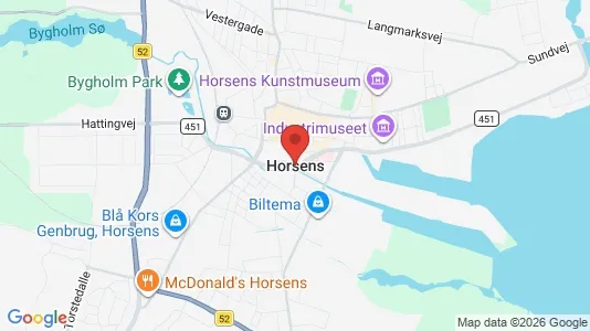 Houses for rent i Horsens - kort over placeringen