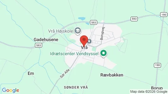Houses for rent i Vrå - kort over placeringen