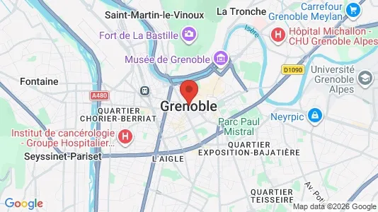 Apartments for rent i Grenoble - kort over placeringen