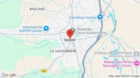 Rooms for rent i Issoire - kort over placeringen