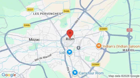 Apartments for rent i Riom - kort over placeringen