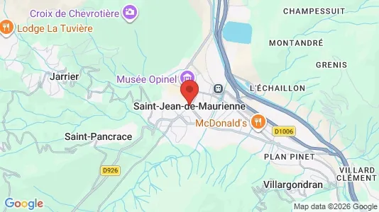 Apartments for rent i Saint-Jean-de-Maurienne - kort over placeringen