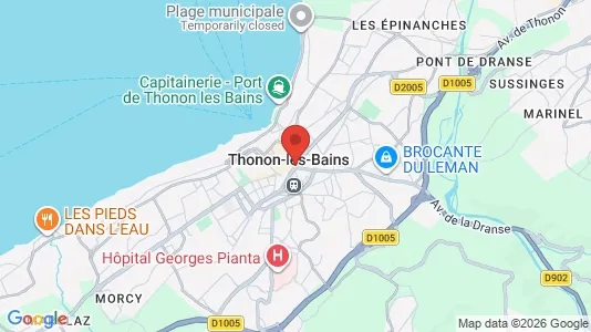 Apartments for rent i Thonon-les-Bains - kort over placeringen