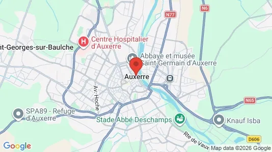 Apartments for rent i Auxerre - kort over placeringen