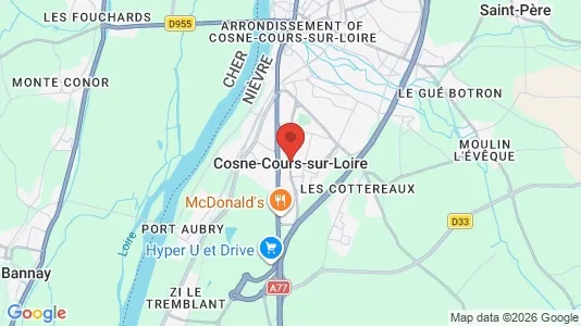 Apartments for rent i Cosne-Cours-sur-Loire - kort over placeringen