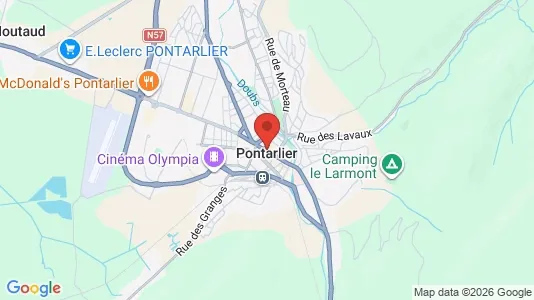 Apartments for rent i Pontarlier - kort over placeringen