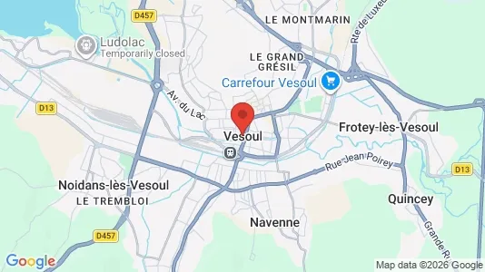 Apartments for rent i Vesoul - kort over placeringen