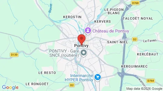Apartments for rent i Pontivy - kort over placeringen