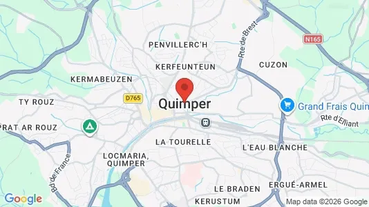 Apartments for rent i Quimper - kort over placeringen