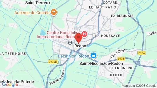 Houses for rent i Redon - kort over placeringen